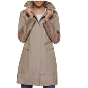 Women's Cole Haan Singature Back Bow Packable Raincoat Size XS